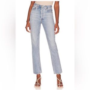 AGOLDE Riley High Rise Straight Crop Jeans